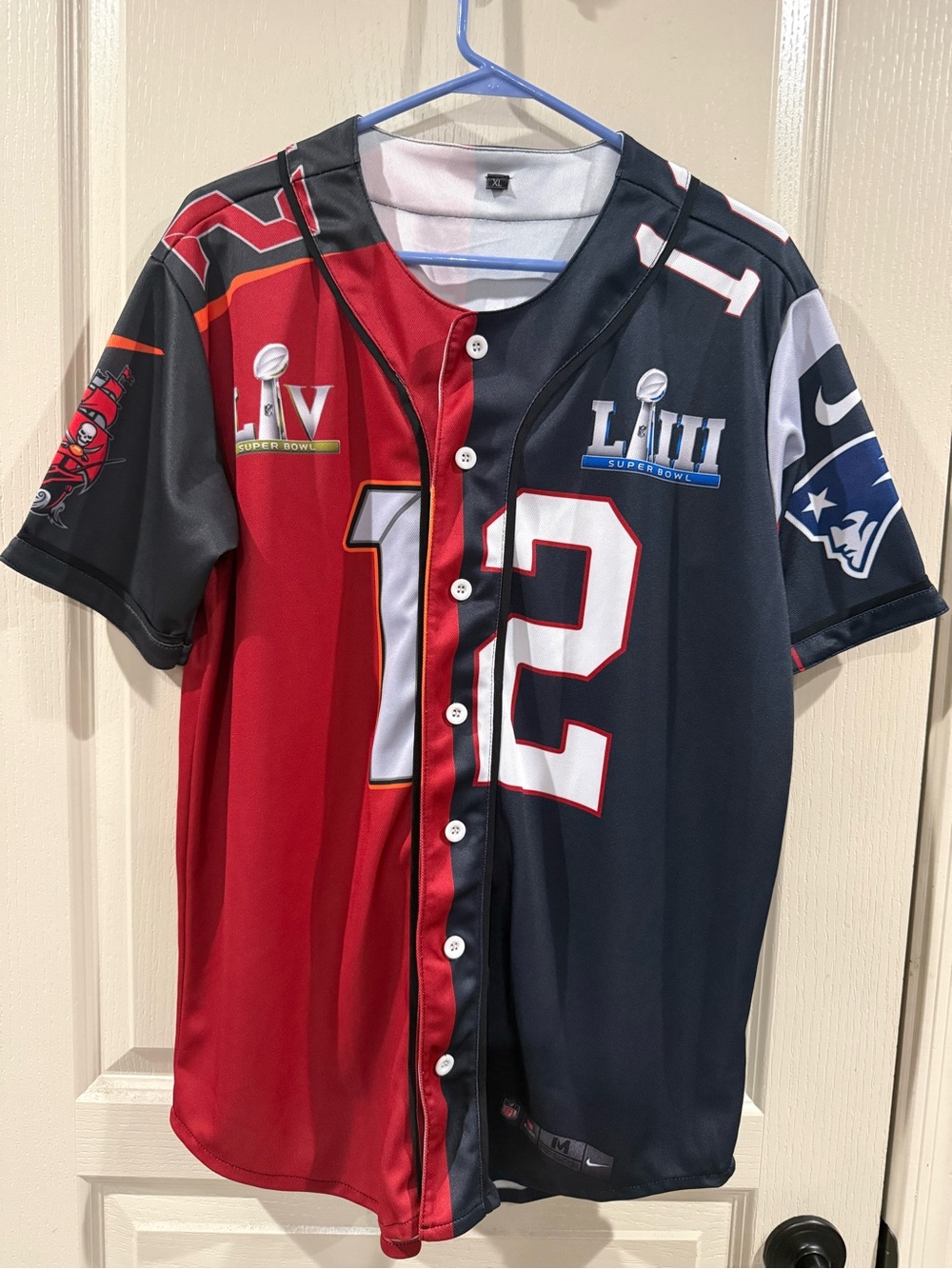 Tom Brady New England Patriots Tampa Bay Buccaneers XL Duel Jersey